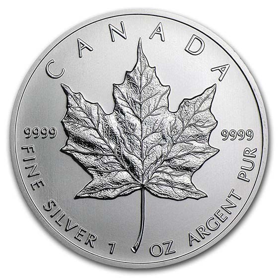 1 oz Silver Maple Leaf Coin (Random Year)