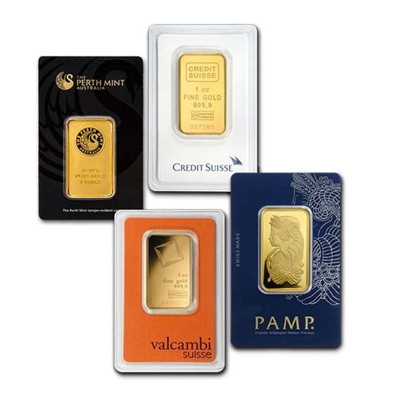 1 oz Gold Bar with Assay (Random Design)